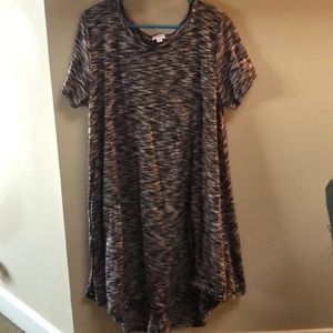 Heathered brown Lularoe Carly XL